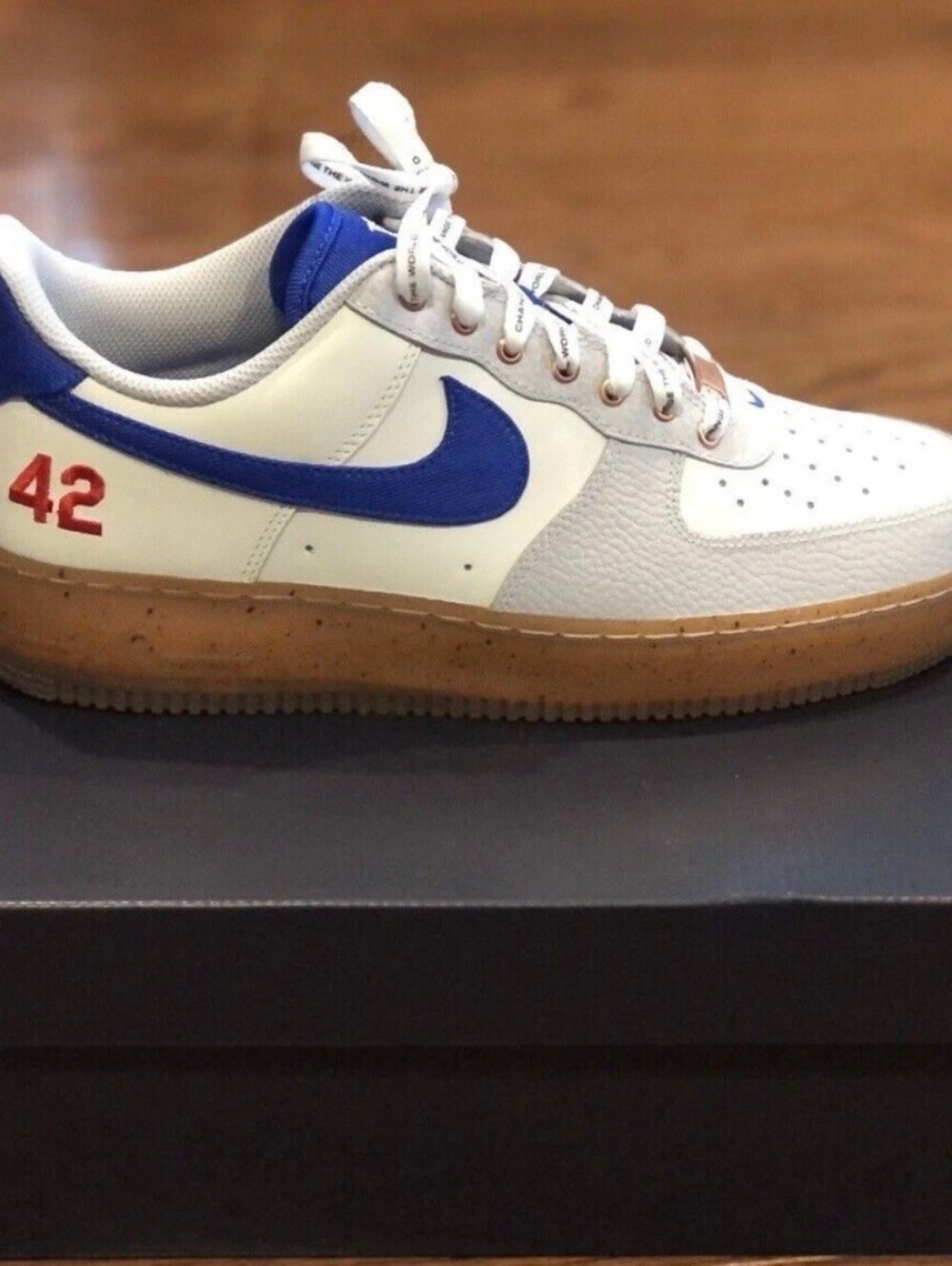 New Men's Size 11 Nike Air Force One AF1 Low '07 Jackie Robinson Sail Racer Blue